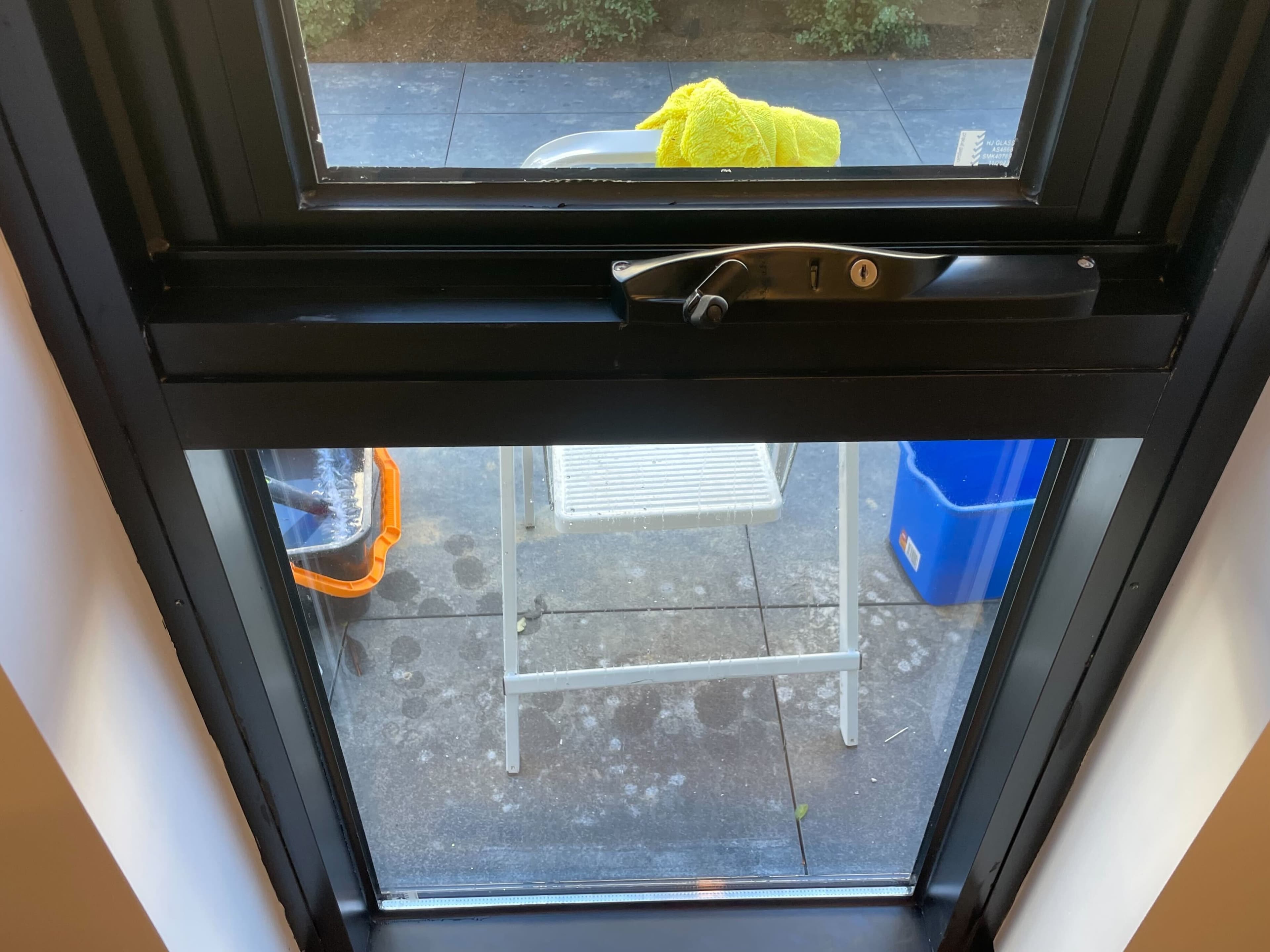 Organized living room after professional cleaning